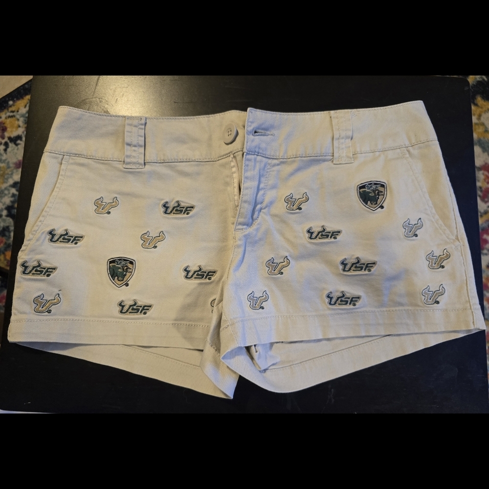 USF Women's Beige Cargo Shorts